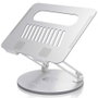 Aisens Soporte de Sobremesa XL Giratorio Ajustable para Portátil/Tablet 10-17 Pulgadas, Plata